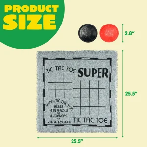 Vintage Giant Checkers Tic Tac Toe Game