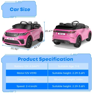 Electric Car For Kids / Parent Remote Control