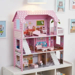 3 Story Dollhouse with Furniture