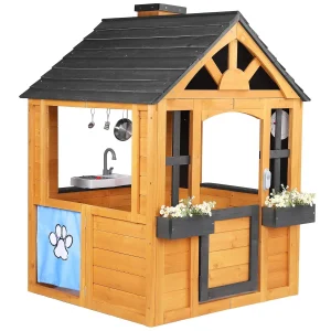 Cedar Wooden Outdoor Playhouse