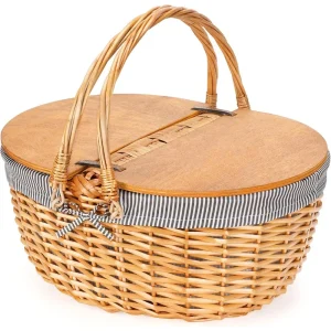 Wicker Picnic Basket with Liner
