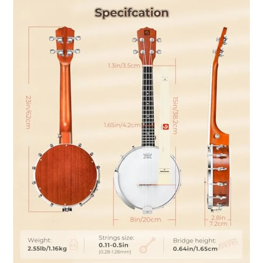 4 String Banjo Beginner Kit - Image 2