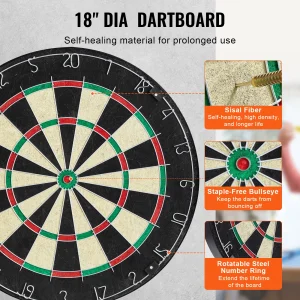 Dartboard and Cabinet Set Complete
