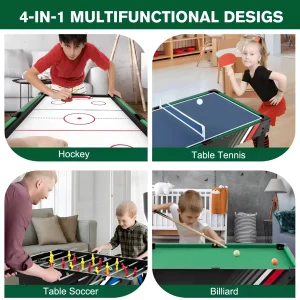 4-In-1 Foosball Table Combo Set - Thumbnail Image 2