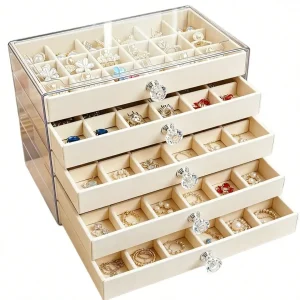 5-Layer Transparent Jewelry Box
