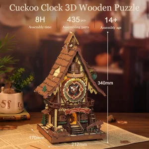 3D Wooden Puzzle Cuckoo Clock