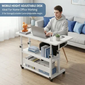 Portable Computer Desk, Height-Adjustable Study Desk